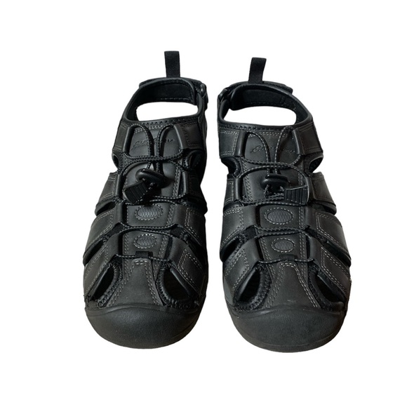 Eddie Bauer Meridian Men's 9 Bump Toe Fisherman Sandals Black Outdoor Shoes - Picture 3 of 12